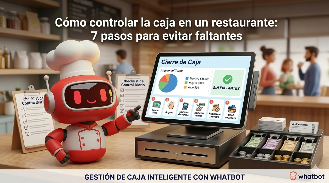 Cómo controlar la caja en un restaurante: 7 pasos para evitar faltantes