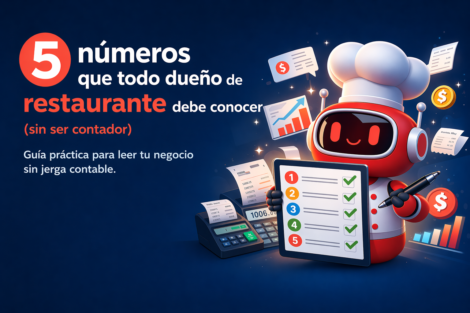5 números que todo dueño de restaurante debe conocer (sin ser contador)