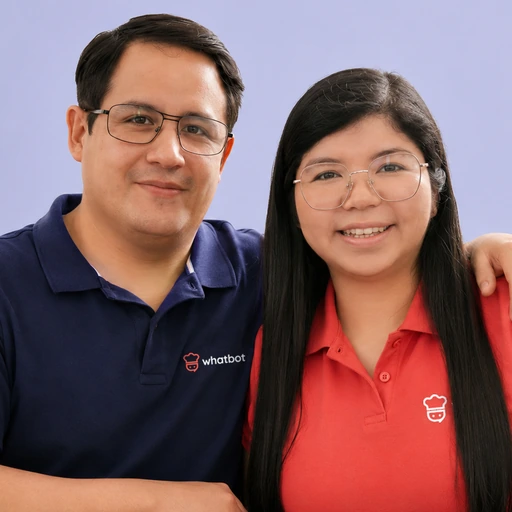 Paty y Oscar, fundadores de whatbot